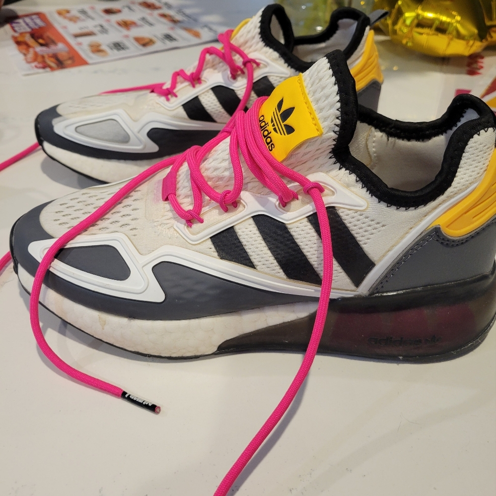 Adidas tennis shoes boys size6 woman's size 8